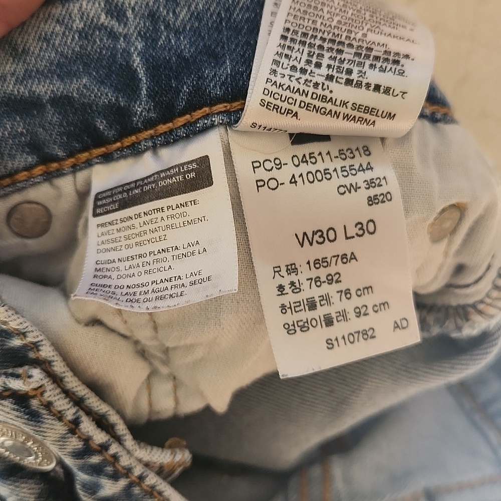 511 Slim Fit Levi’s Flex Men's Jeans 30x30 Distressed Denim Y2k Street wear - Picture 11 of 14